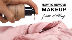 how to remove makeup from clothes