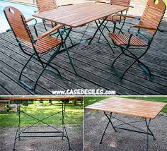 Créez un jardin qui vous ressemble en choisissant la table en métal qui réponde à vos besoins. Table Pliante De Jardin Bois Metal Rectangulaire 120cm T1208