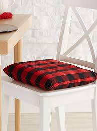 Black And White Buffalo Plaid Chair Pads Buffalo Check Seat Cushion 40 X 40 Cm Dining Room Seating Seat Cushions Buffalo Plaid Decor