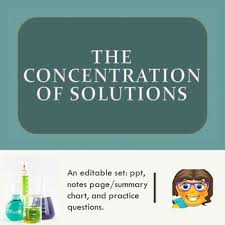 Chemistry The Concentration Of Solutions 5 Ways To