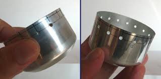 工具も材料も鍋も100均でアルミ缶アルコールストーブ自作 100均500ccマグカップ用グルーブストーブの作り方 前編 アルコールストーブ アルコール ランプ アルミ缶