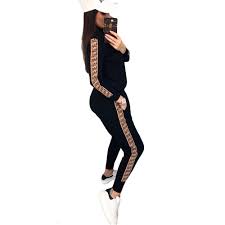 Fashion Black Shell Jacket Tape Tracksuit Joggers For Women Sportswear Buy Tape Tracksuit Fashion Tracksuit For Women Tracksuit Joggers Product On Alibaba Com