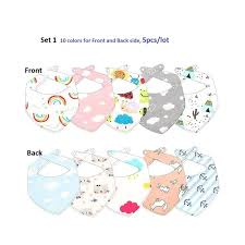 5pcs Lot High Quality Botton Baby Bibs Triangle Baberos