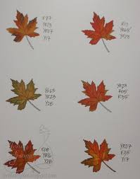 Copic Marker Recipes For Coloring Fall Leaves Copic Copic