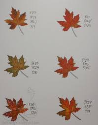 copic marker recipes for coloring fall leaves copic copic