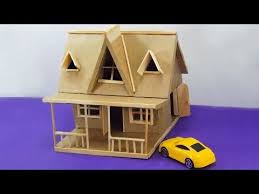 Doll house miniature diy handcraft kit 3d wooden dol. How To Make A Miniature Cardboard House 23 Easy And Simple Youtube Cardboard House Cardboard Gingerbread House Diy Cardboard House