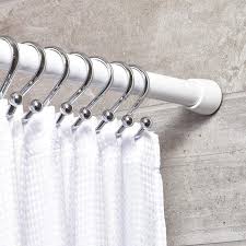 5 Best Tension Shower Rod On Tile Adjustable Heavy Duty Rods Tension Shower Rod Shower Rod Cool Shower Curtains