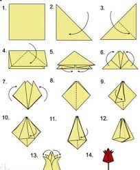 Ob papierservietten an feiertagen wie ostern und. Origami Tulpen Falten Anleitung Dekoking Com 1 Origami Tulpe Tulpe Falten Origami Anleitung Blume