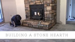 Lay out all stones, separating corners from flat pieces. Timelapes Hearth Fireplace Build In 7 Min Youtube