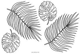 Tropical leaves coloring page printable coloring page, free to download and print. Free Printable Leaf Coloring Pages For Kids