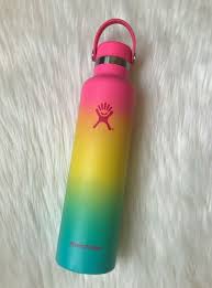 Black And White Ombre Hydro Flask 32 Oz New Hydro Flask Rainbow Hawaiian Rain Shaved Ice Standard Mouth 24oz Bottle Hydroflask Hydro Flask Bottle Hydro Flask Water Bottle Hydroflask