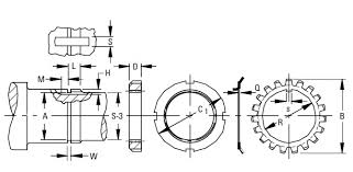 inch accessories locknut and lockwasher