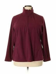 Details About Lands End Women Red Fleece 1 X Plus