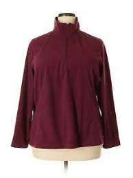 Details About Lands End Women Red Fleece 1 X Plus