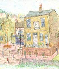 The Lamppost Cafe In Hebden Bridge By Clare Caulfield Paintings Prints Daily Art Art