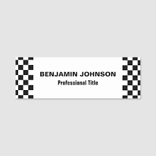 Black And White Checkered Pattern Name Black And White Checkered Pattern Name Tag Zazzle Com Pattern Names Pattern Name Tags