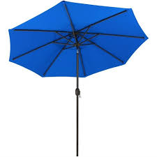 It's all about that (umbrella) base. Sunnydaze Outdoor Aluminum Solution Dyed Sunbrella Patio Umbrella With Auto Tilt And Crank 9 Pacific Blue Target