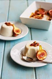 Greek Yogurt Panna Cotta And Baked Figs With Honey And Walnuts Desserts Greek Desserts Fig Recipes
