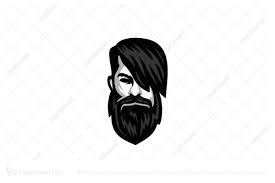 Beard Man Logo In 2021 Beard Logo Design Hair Logo Design Beard Logo