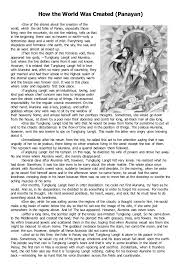 How The World Was Created Panayan 1one Of The Stories About The Creation Of The World Which The Old Folks Of Panay Esp Old Things World Create