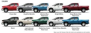 dodge ram color chart ram trucks dodge trucks dodge