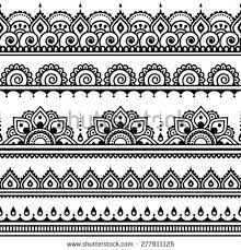 Mehndi Indian Henna Tattoo Seamless Pattern Design Elements Indian Henna Henna Patterns Henna Tattoo Designs