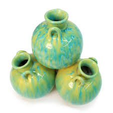 Sold and shipped by sullivans. Unusual Green Ceramic Vase Fine Art Ceramics Art Collectibles 330 Co Il