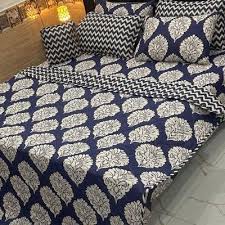 Premium Cotton Salonica 7 Piece Bed Set Black Pink Gray Double Bed Bedding