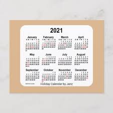 Type:printable 2021 desktop calendar with holidays. 2021 Tan Holiday Mini Calendar By Janz Zazzle Com In 2021 Custom Calendar Mini Calendars Calendar
