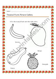 Carambola, also known as star fruit or starfruit, is the fruit of averrhoa carambola, a species of tree native to tropical southeast asia. Tropical Fruit Color Esl Worksheet By Ngannt93