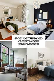 The wall behind the bed is finished with a an elegant minimalist black and white bedroom. 47 Chic And Trendy Mid Century Modern Bedroom Designs Digsdigs