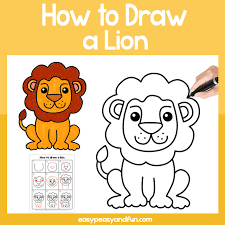 How do you draw a mountain lion? How To Draw A Lion Step By Step Drawing Guide Easy Peasy And Fun