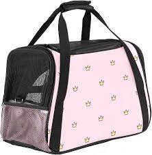 Amazon.com : Princess Crown PinkPet Travel Carrier Bag Portable Pet Bag for  Dogs or Cats, Pet Cage with Locking Safety Zippers Ventilated Breathable  Mesh : Pet Supplies