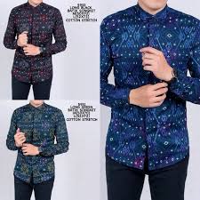 Jual Kemeja Batik Pria Lengan Panjang Slimfit Baju Batik Modern Cowok Hitam M Dki Jakarta Goodfella Tokopedia Kemeja Hitam Batik
