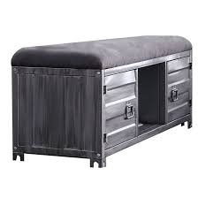 In 15 minuten online bestellt. Industrial Lodge Home Emma Metal Storage Bench Wayfair