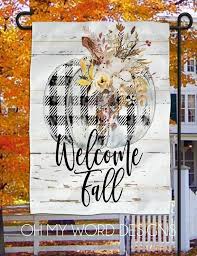Personalized Garden Flag Welcome Fall Garden Flag Welcome Flag Farmhouse Garden Flag Harvest Flag Farmh Fall Garden Flag Autumn Garden Personalized Garden Flag
