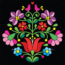 Kalocsai motívumokból kiindulva rajzoltam ezt a mintát, de ilyet máshol nem. Kalocsai Embroidery Hungarian Floral Folk Pattern By Redkoala Graphicriver