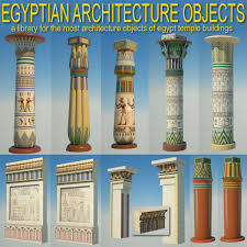 Egyptian Architecture Objects Columns Obj Ancient Egyptian Architecture Ancient Egypt Architecture Ancient Egypt