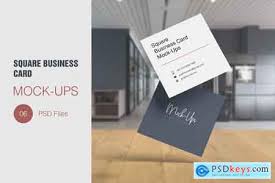 You can add your own creative in to this clean mockup. Creativemarket Square Business Card Mockup 3562425
