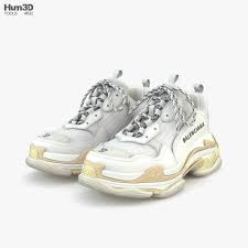 It's an elegantly absurd piece of design that had fashion editors. Balenciaga Triple S 3d Model Clothes On Hum3d