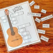 Guitar Parts Printable Memory Game Learning Guitar Beginner Etsy In 2021 Guitar Kids Music Activities For Kids Learn Guitar