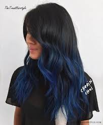 Brown highlights with black hair /via. Dark Brown Into Turquoise Ombre Hair 40 Fairy Like Blue Ombre Hairstyles The Trending Hairstyle