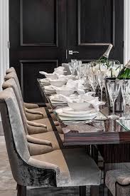 Elegant Classic Contemporary Dining Room In Subtle Tones Of Grey With Velvet Bespoke Made Di Classic Dining Room Rustic Dining Room Sets Modern Dining Room Set