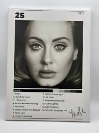 Adele 25 Album Cover Print On Canvas 12x16
