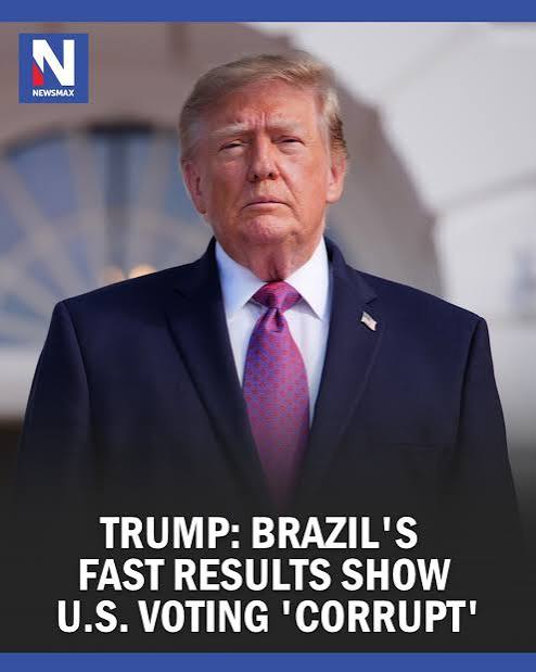 TRUMP TOUTS SPEED: President Trump cited Brazil's fast election results while criticizing U.S. cities and states that he said "often take weeks" to count ballots.