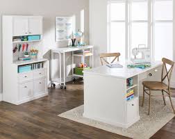 Wood of the table is in a light gray finish. Better Homes Gardens Craftform Counter Height Fold Out Craft Table White Finish Walmart Com Walmart Com