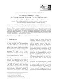 Pdf The Influence Of Strategic Alliance On Cibinong Science And Technology Park C Stp Performance