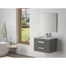 Gray and white bathroom design paired with striking modern fixtures including our.25 bath tub and exposed tub filler. Eviva Astoria Modern Grey Wood 28 Inch Bathroom Vanity With White Porcelain Integrated Sink Overstock 16409558