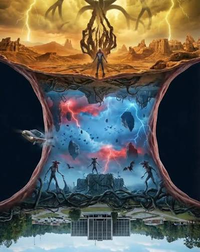 ASÍ ES EL AGUJERO DE GUSANO | Un arte hecho por un fan ejemplificó el agujero de gusano entre los dos mundos que existen en STRANGER THINGS, el cual se explicó en