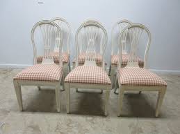 Never miss new arrivals matching exactly what you're looking for! 6 Ethan Allen Swedish Home Paint Distressed Dining Room Side Chairs Set 1810724211